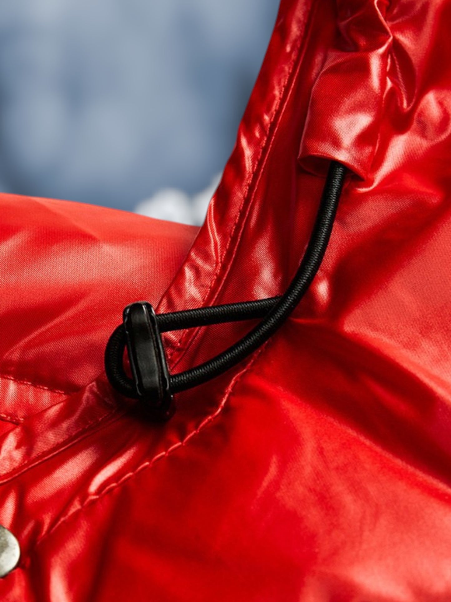 Puffer Jacket with Hood | Front Zipper | Red2