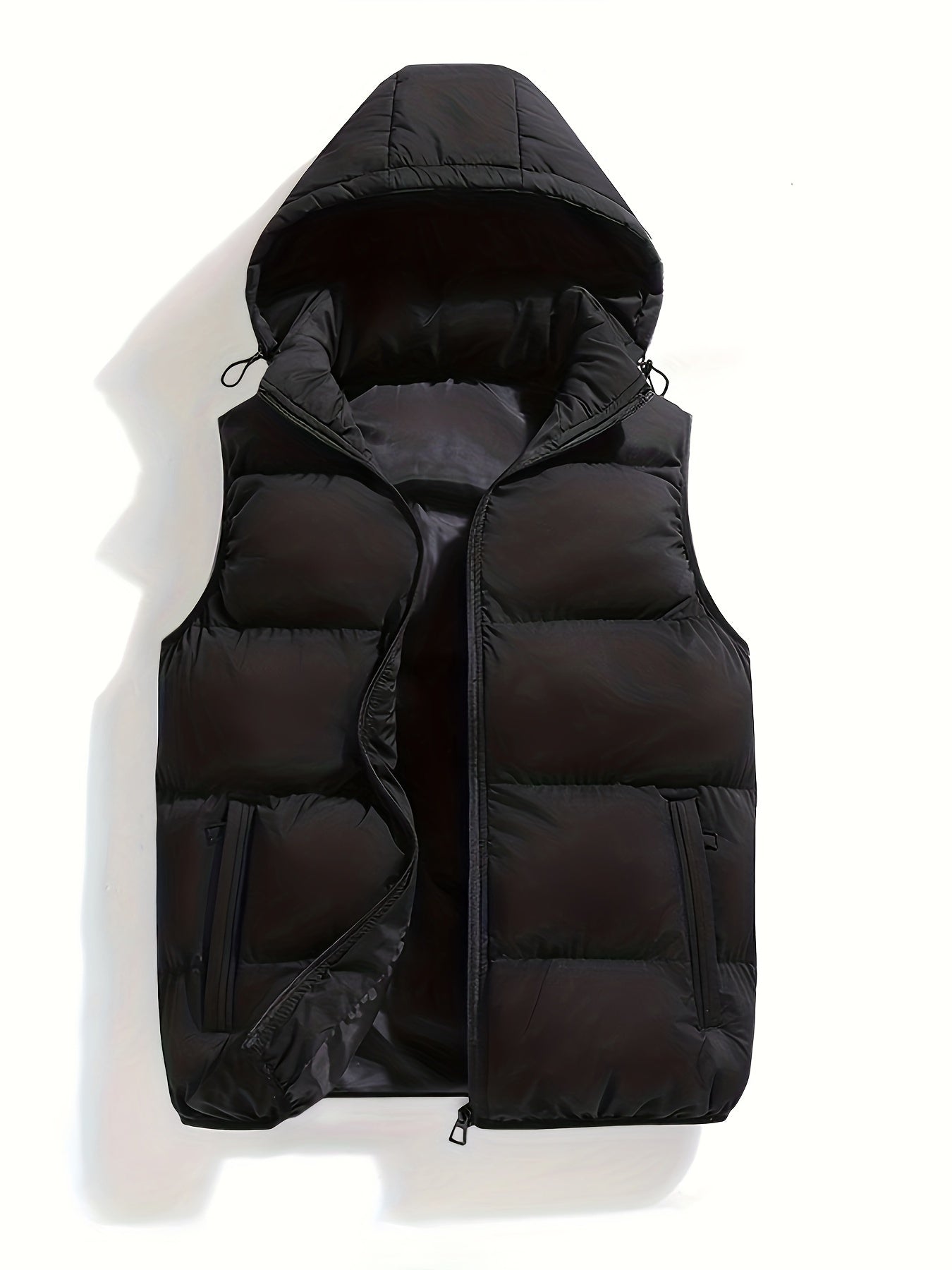 Puffer Vest for Men, Hooded, Padded | Winter | Black