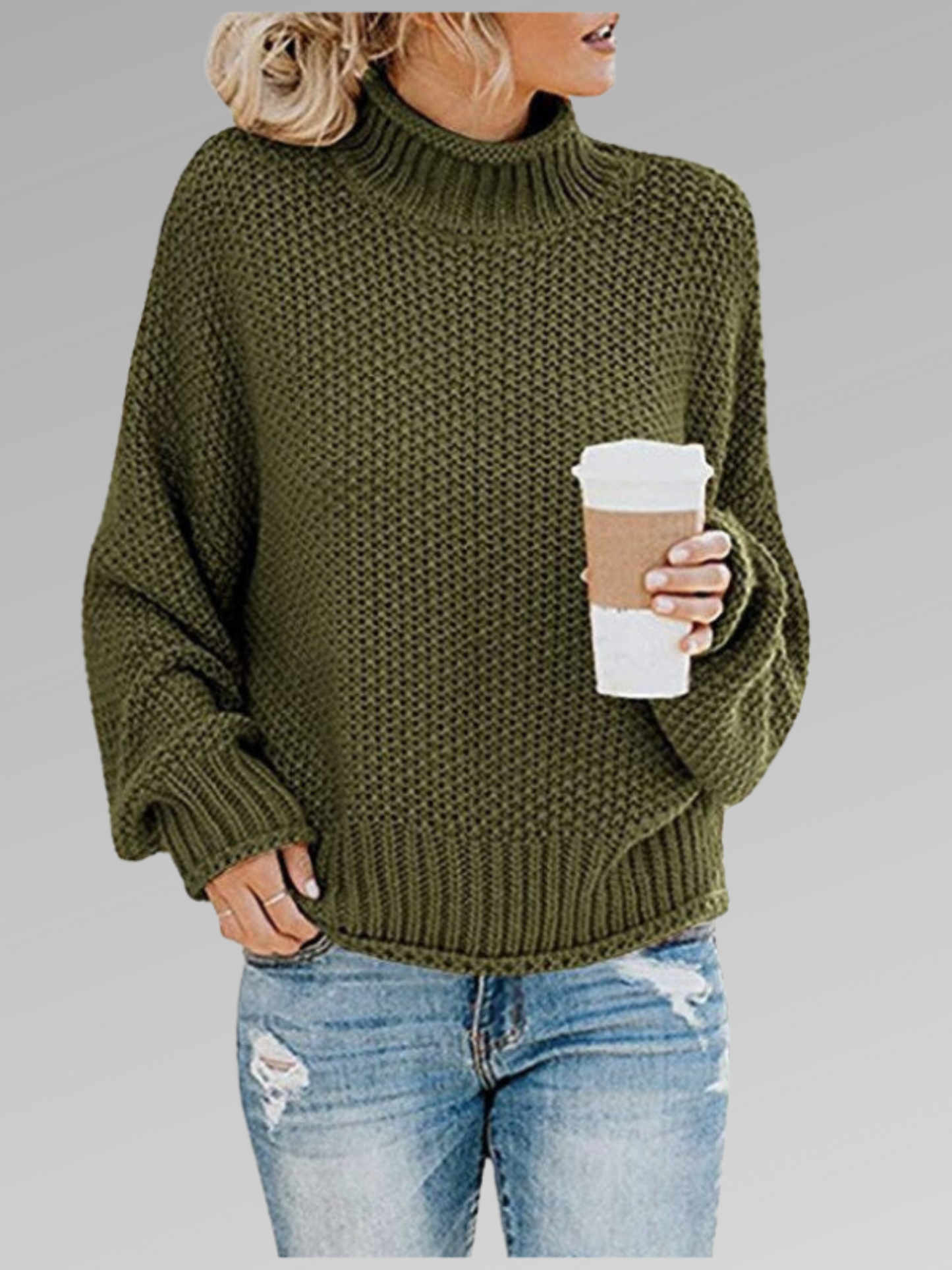 Pullover Sweater for Women | Soft Knit | Dark Green