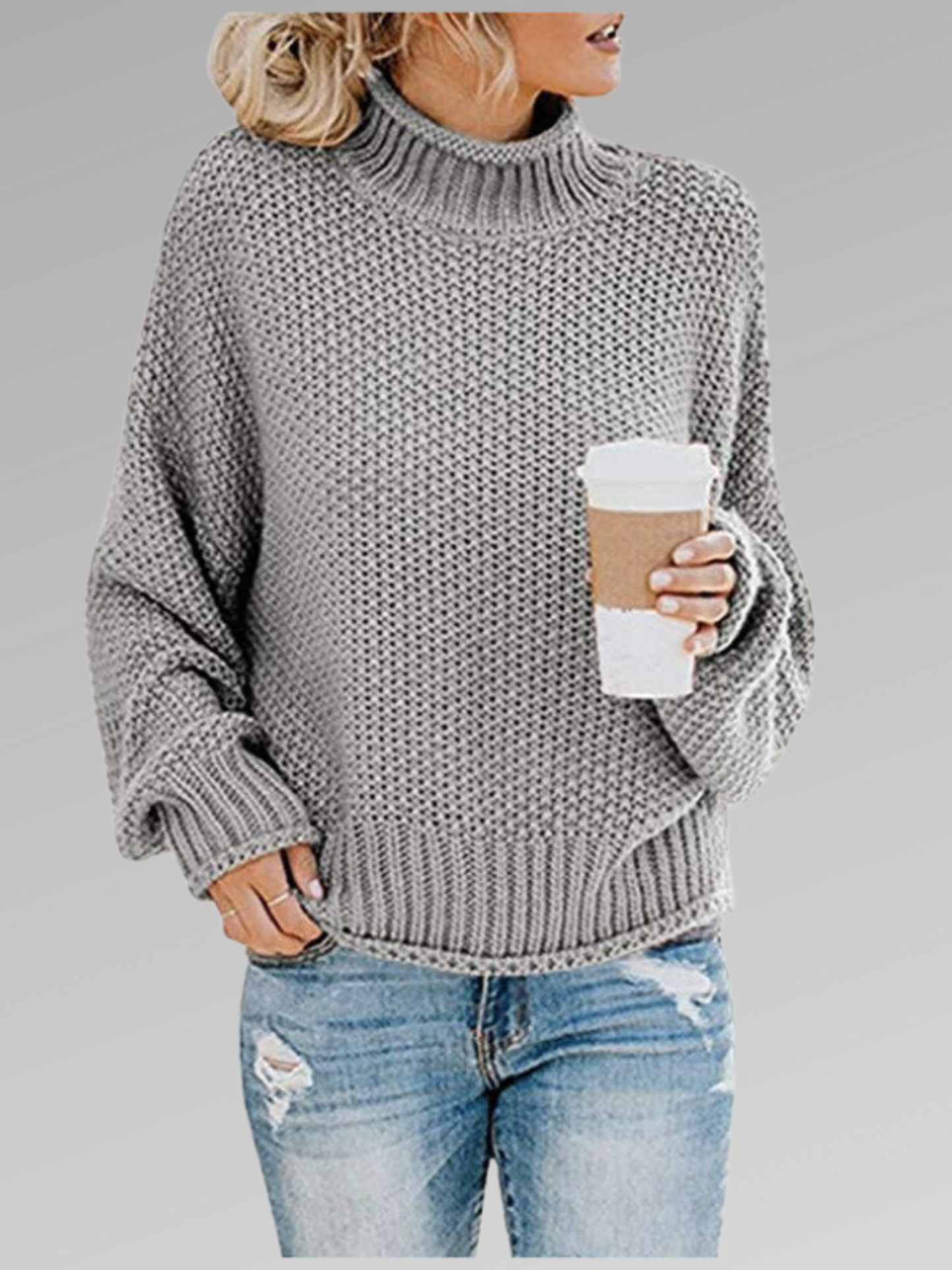 Pullover Sweater for Women | Soft Knit | Gray