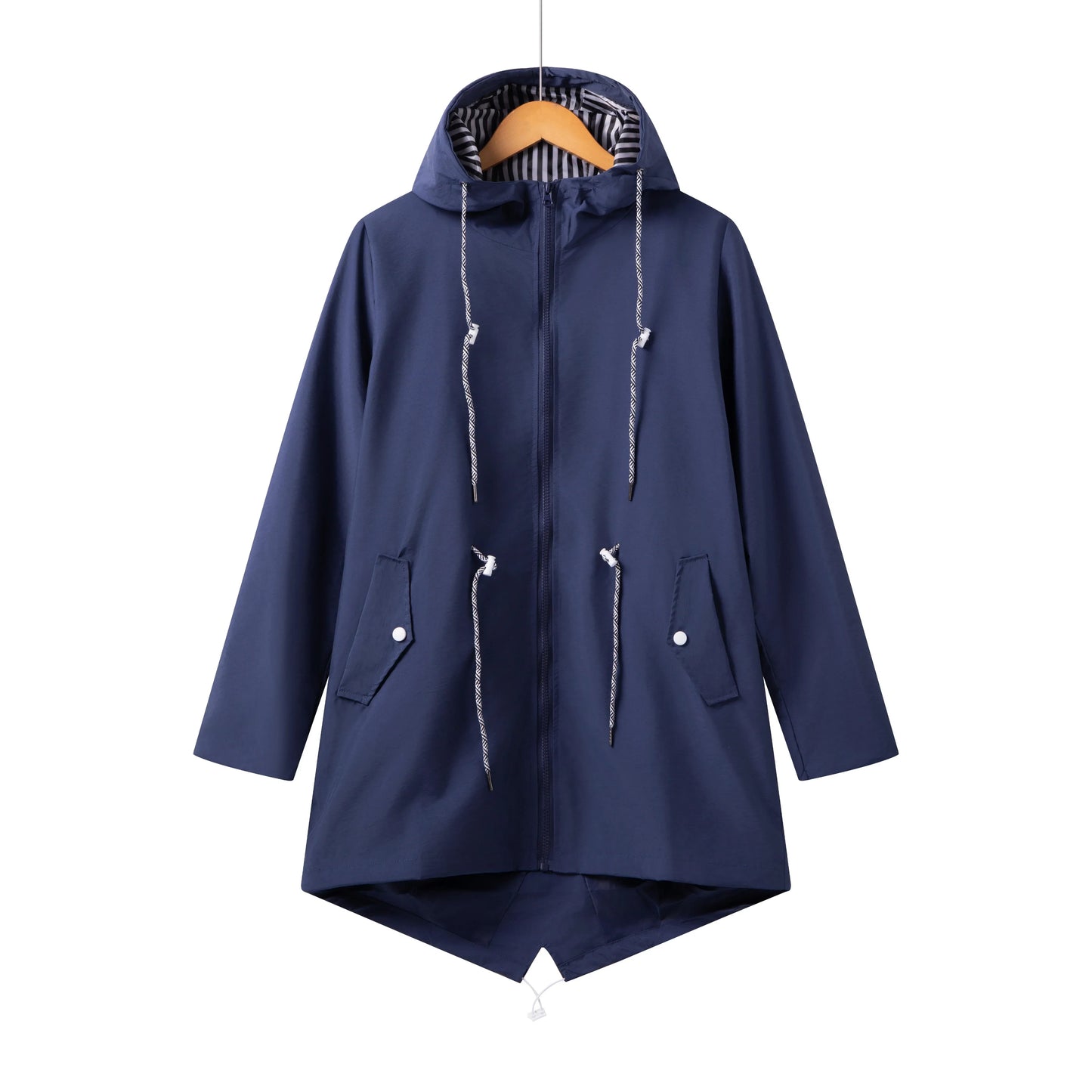 Rain Jacket for Women Waterproof Hooded | Regular Fit | Navy Blue