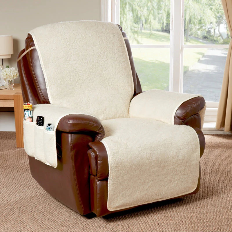 Recliner Protector Cover with Pockets - Protect Your Chair with Practical Storage