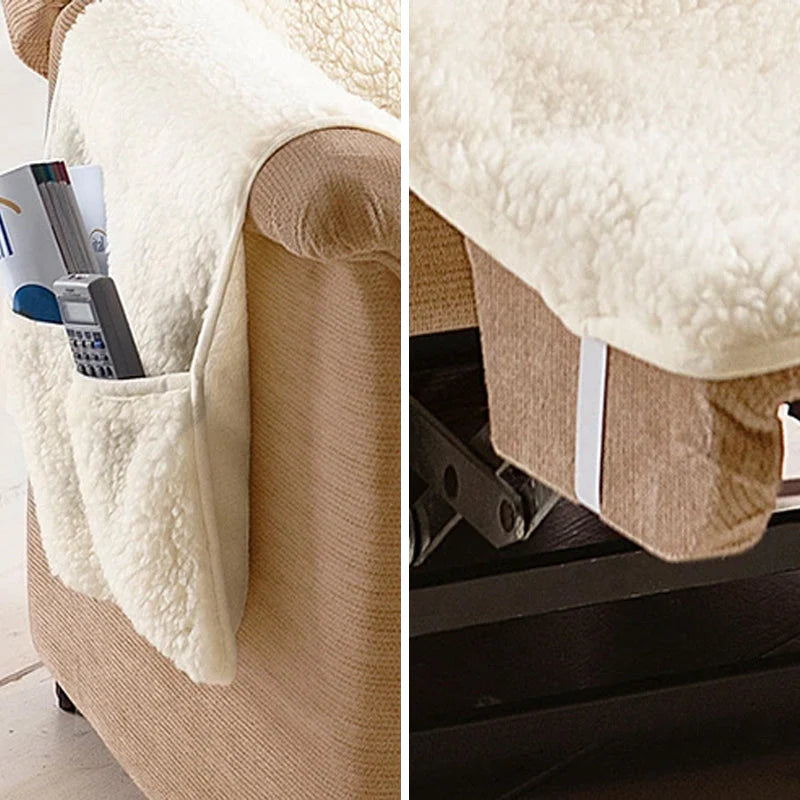Recliner Protector Cover with Pockets - Protect Your Chair with Practical Storage