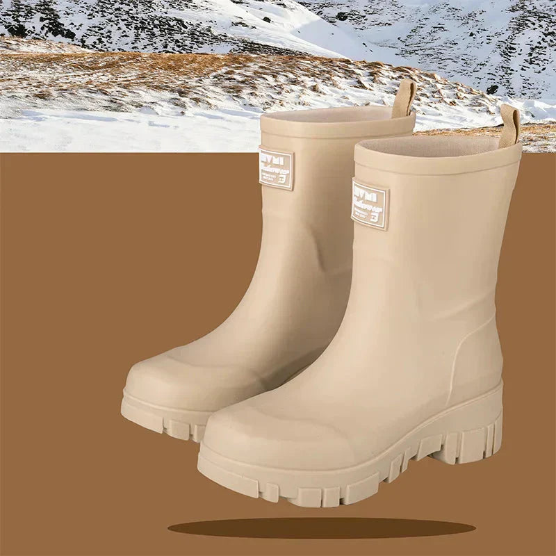 Rubber Boots for Women | Waterproof Ankle Height | Beige