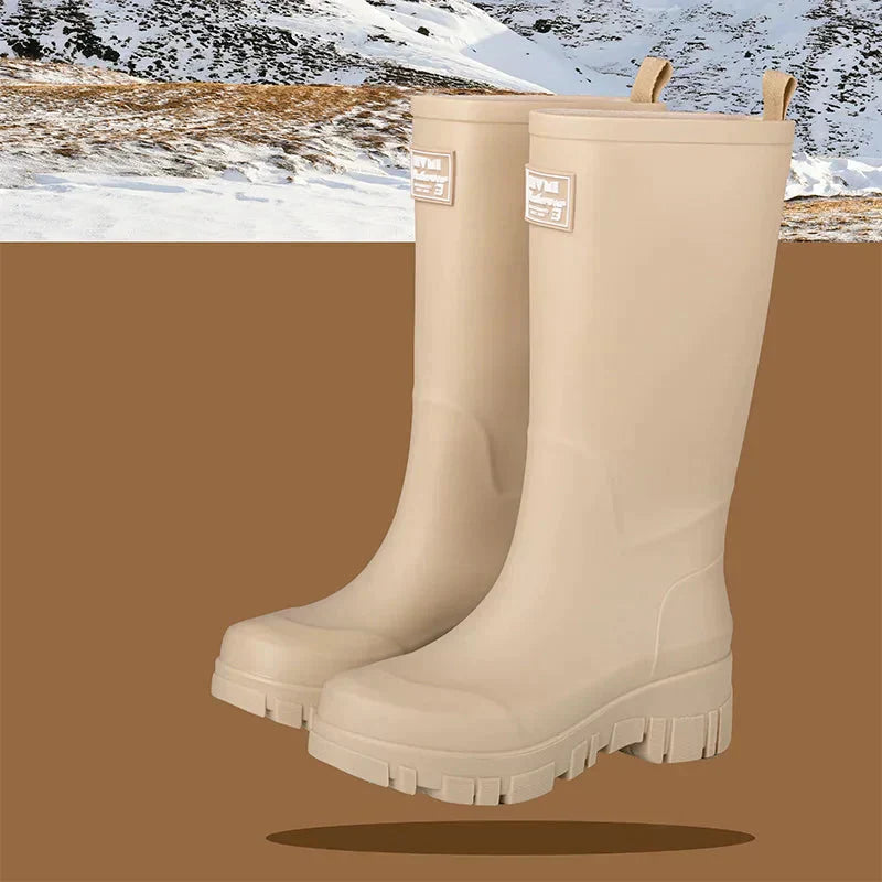 Rubber Boots for Women | Waterproof Ankle Height | Beige1