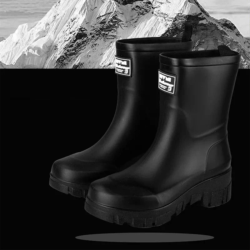 Rubber Boots for Women | Waterproof Ankle Height | Black1