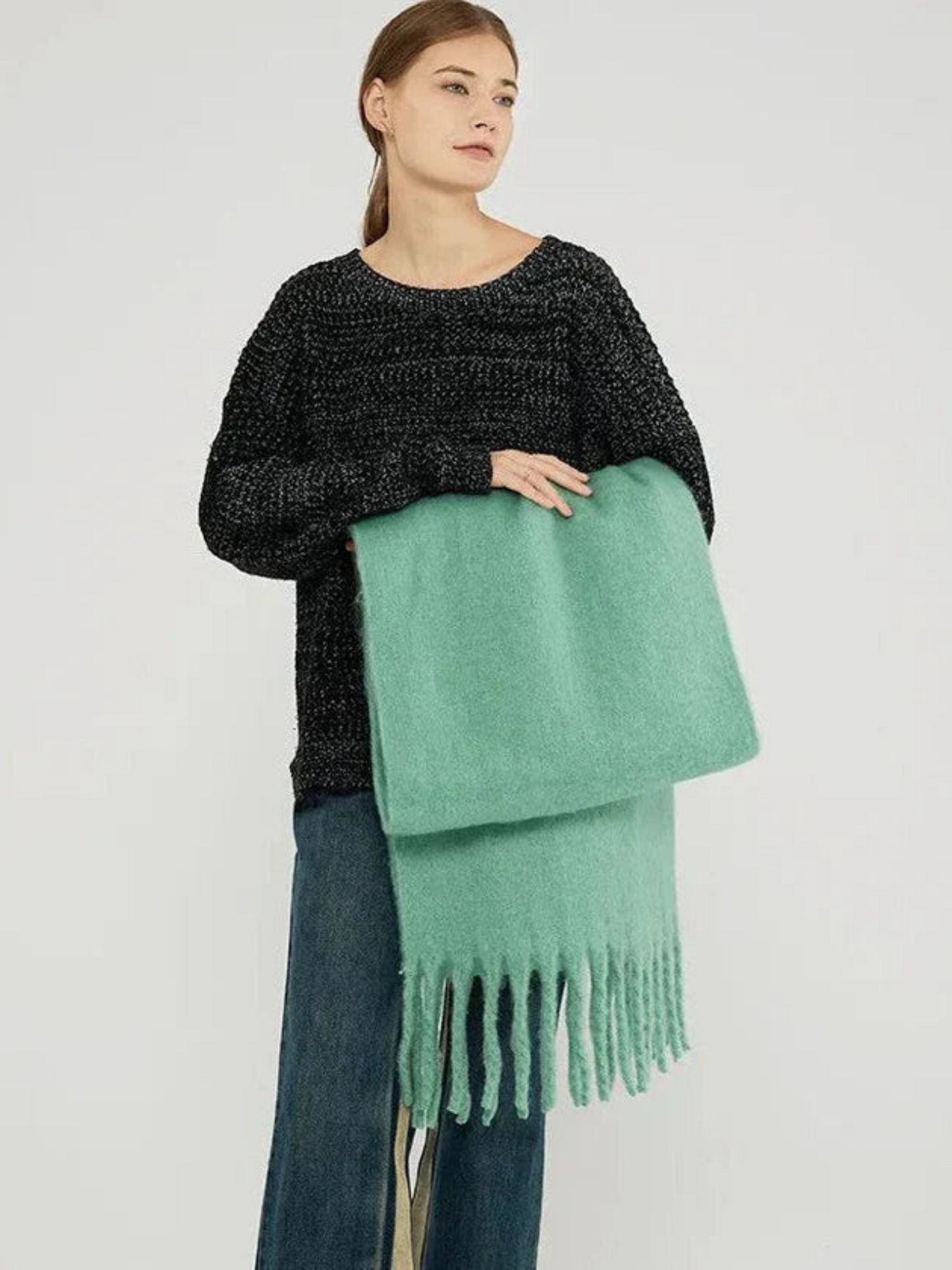 Scarf for Women | Extra Long Premium Material | Winter | Mint green