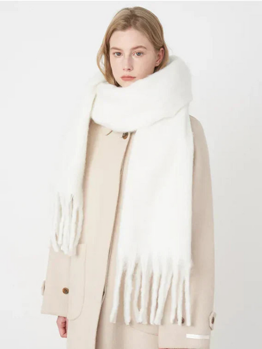 Scarf for Women | Extra Long Premium Material | Winter | White