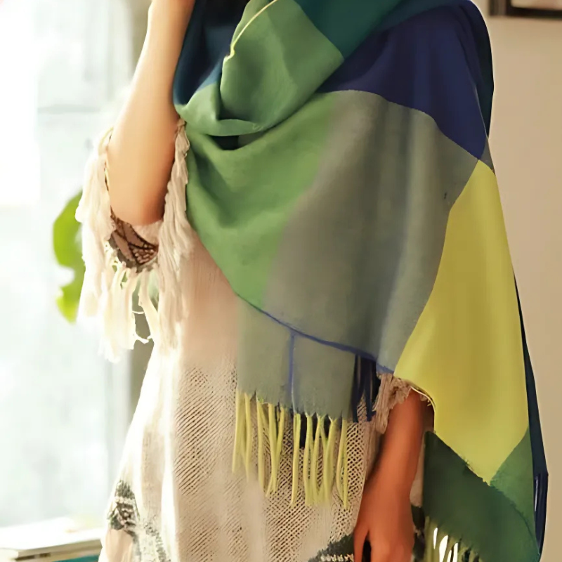 Scarf for Women | Soft Diamond Pattern | Winter | Green1
