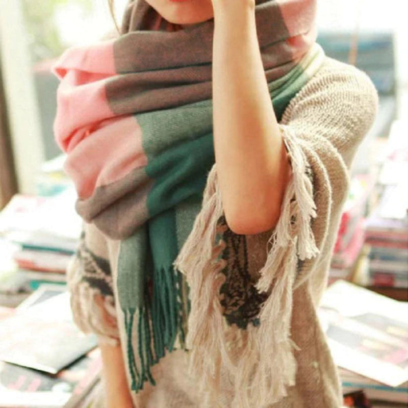 Scarf for Women | Soft Diamond Pattern | Winter | Pink