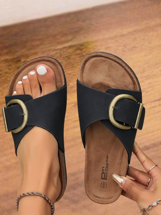 Serena | Women's Orthopedic Sandals with Adjustable Straps and Ergonomic Soles | Black