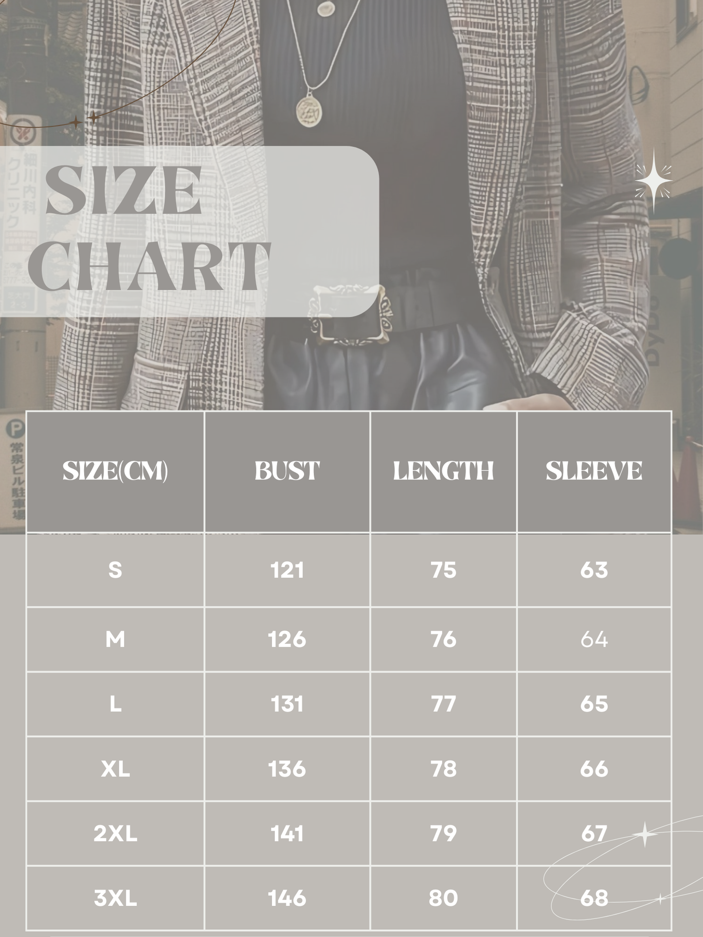 Lapel Collar Blazer | Checkered Gray