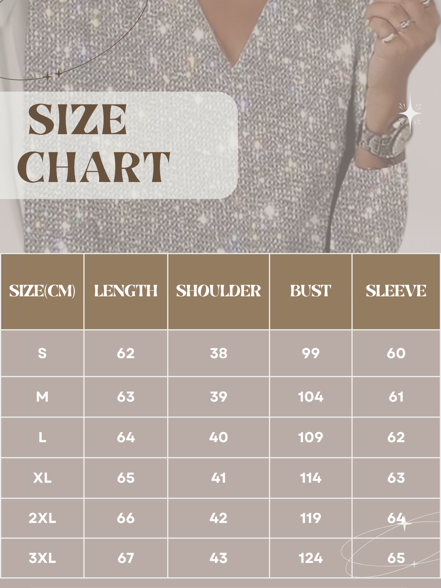 Women's Sequin Blouse with Long Sleeves – Glittery Top