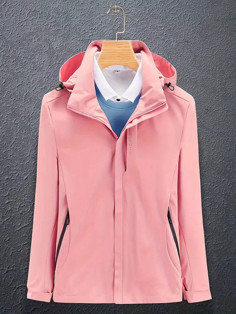 Ski Jacket Hooded Water-Resistant for Women | Winter | Pink