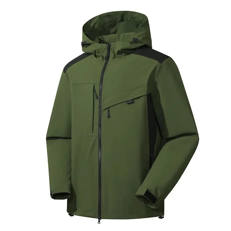Ski Jacket for Men Hooded Water-Resistant | Winter | Army Green