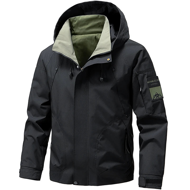 Ski Jacket for Men, Hooded, Water-Resistant | Winter | Black1