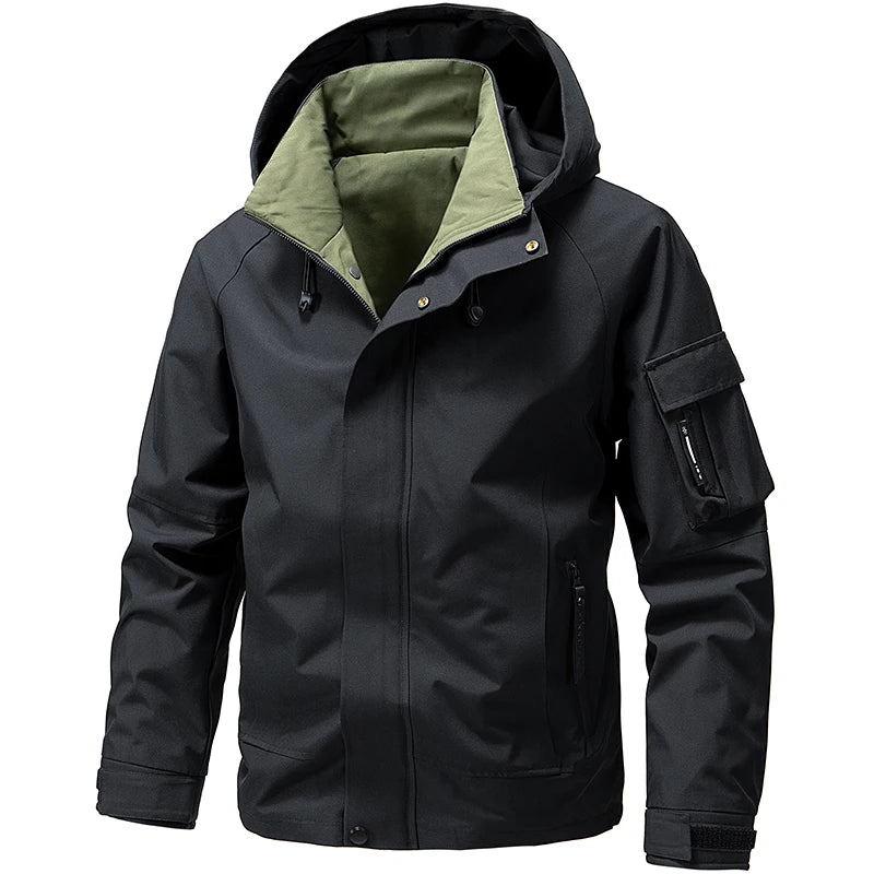 Ski Jacket for Men, Hooded, Water-Resistant | Winter | Black2