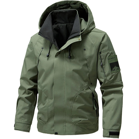 Ski Jacket for Men, Hooded, Water-Resistant | Winter | Green1