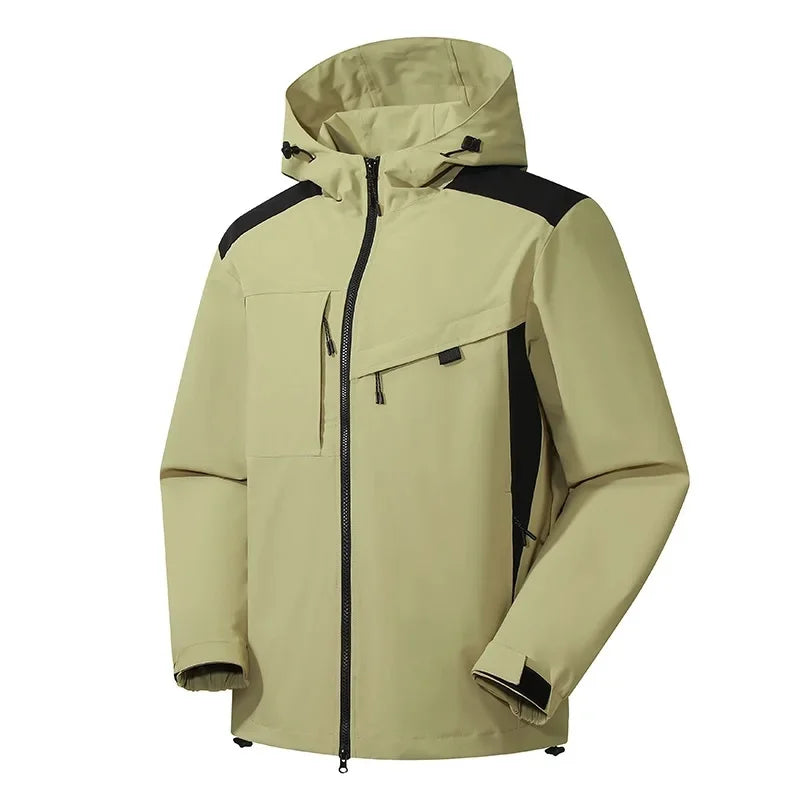 Ski Jacket for Men Hooded Water-Resistant | Winter | Khaki