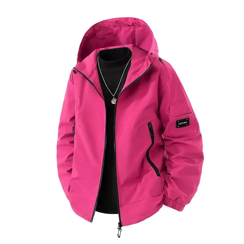 Ski Jacket for Men Hooded Water-Resistant | Winter | Pink 1