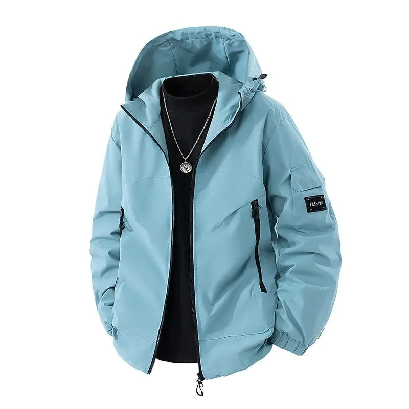 Ski Jacket for Men Hooded Water-Resistant | Winter | Sky Blue 1