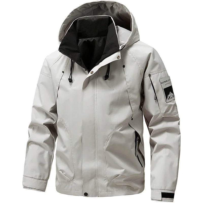 Ski Jacket for Men, Hooded, Water-Resistant | Winter | White1