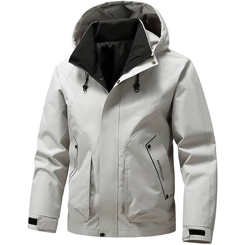 Ski Jacket for Men, Hooded, Water-Resistant | Winter | White3