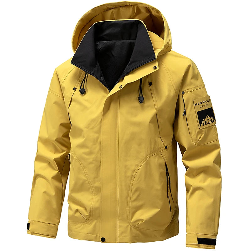 Ski Jacket for Men, Hooded, Water-Resistant | Winter | Yellow1