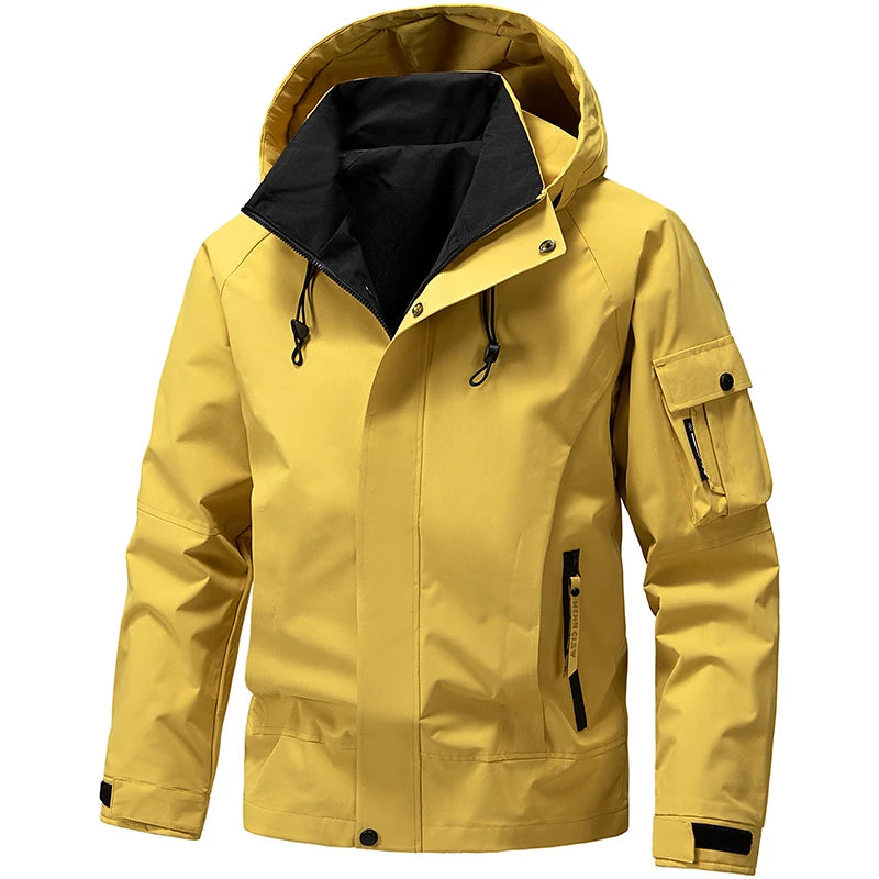 Ski Jacket for Men, Hooded, Water-Resistant | Winter | Yellow2