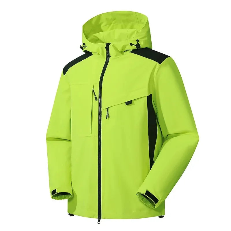 Ski Jacket for Men Hooded Water-Resistant | Winter | Yellow Green