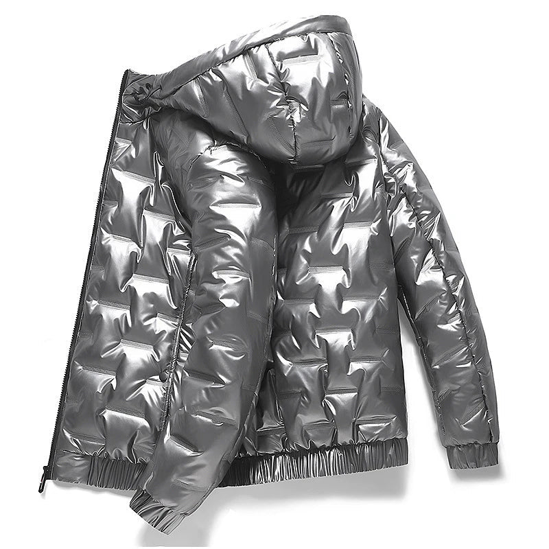 Ski Jacket for Men Water-Resistant Cape Design | Winter | Silver1