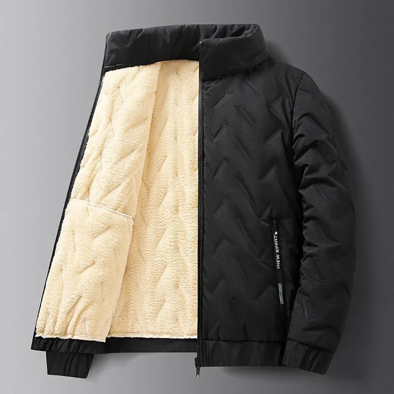 Ski Jacket for Men | Wind-Resistant, Classic Design | Winter | Black1