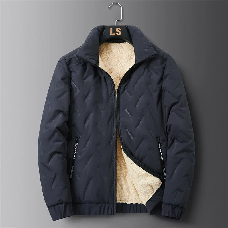 Ski Jacket for Men | Wind-Resistant, Classic Design | Winter | Gray