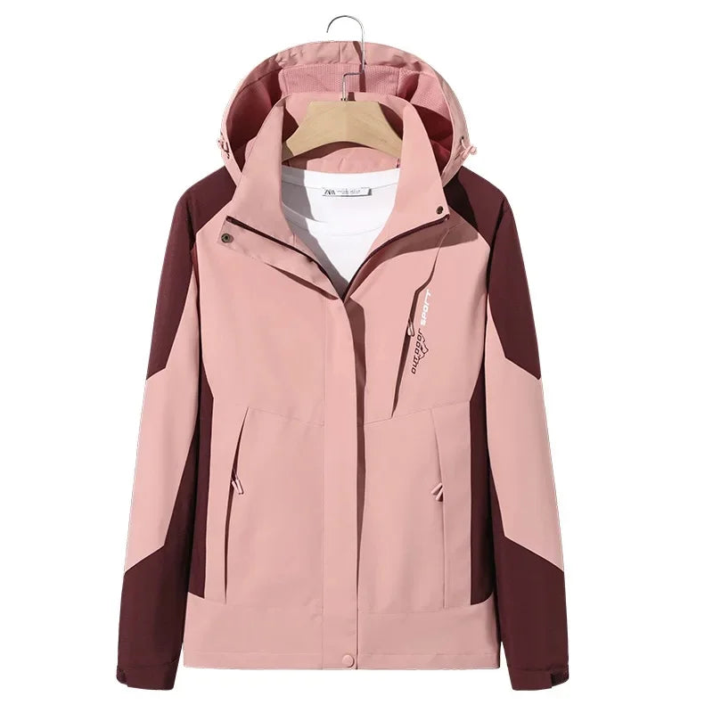 Ski Jacket for Men & Women | Wind-Resistant | Pink / Burgundy