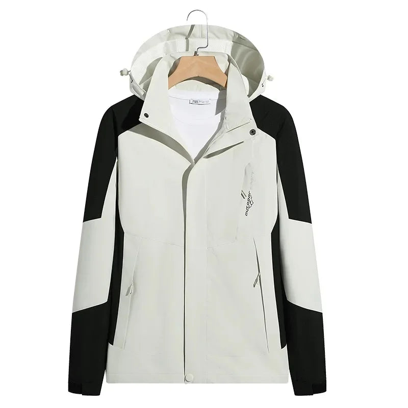 Ski Jacket for Men & Women | Wind-Resistant | White/ Black