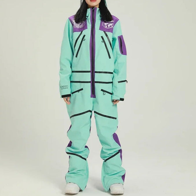 Ski Overall for Women | Water-Resistant with Hood 0