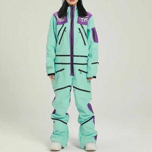 Ski Overall for Women | Water-Resistant with Hood 0