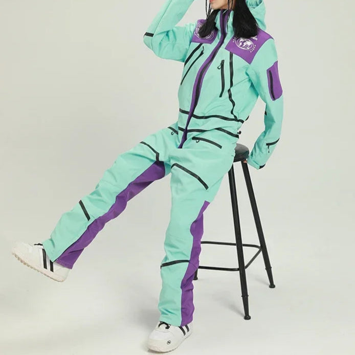 Ski Overall for Women | Water-Resistant with Hood 1