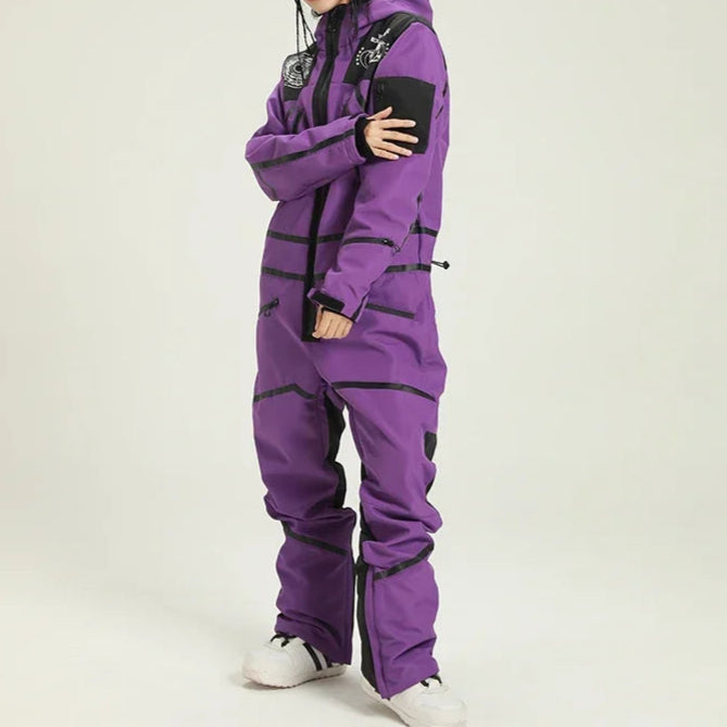 Ski Overall for Women | Water-Resistant with Hood 3