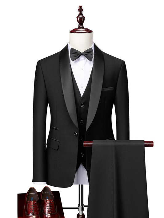 Slim Fit Suit Set for Men | Elegant Design | Black