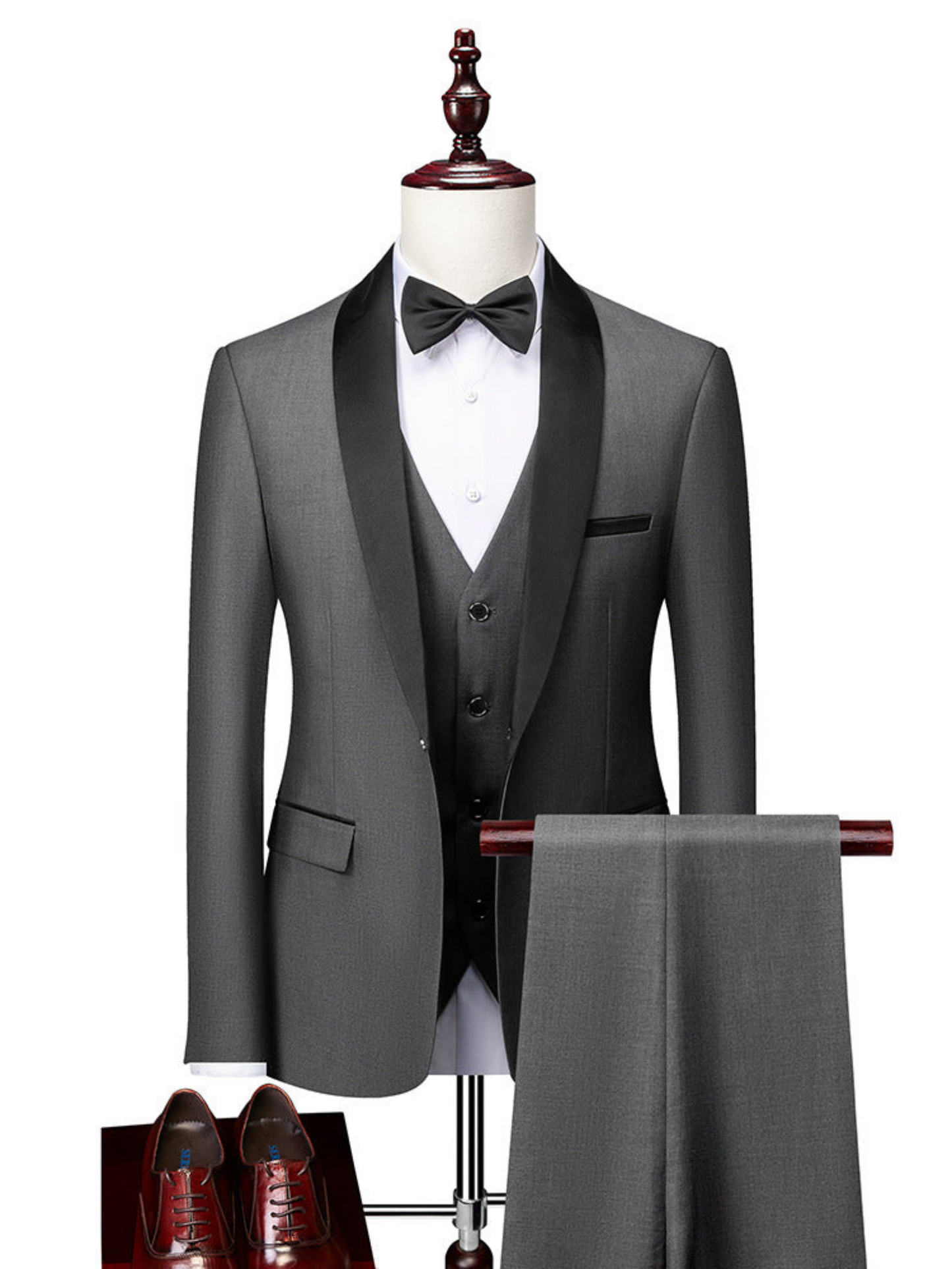 Slim Fit Suit Set for Men | Elegant Design | Gray