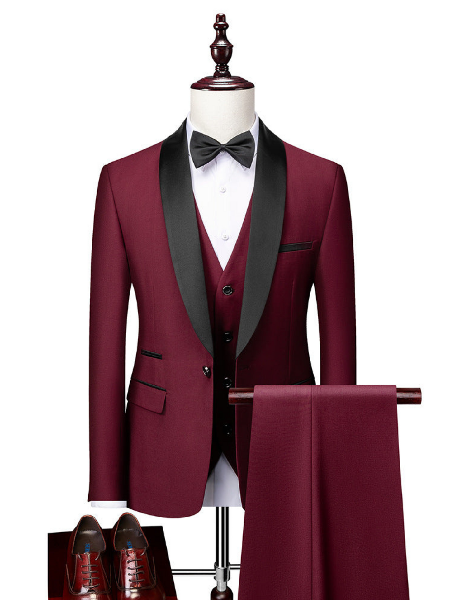 Slim Fit Suit Set for Men | Elegant Design | Red