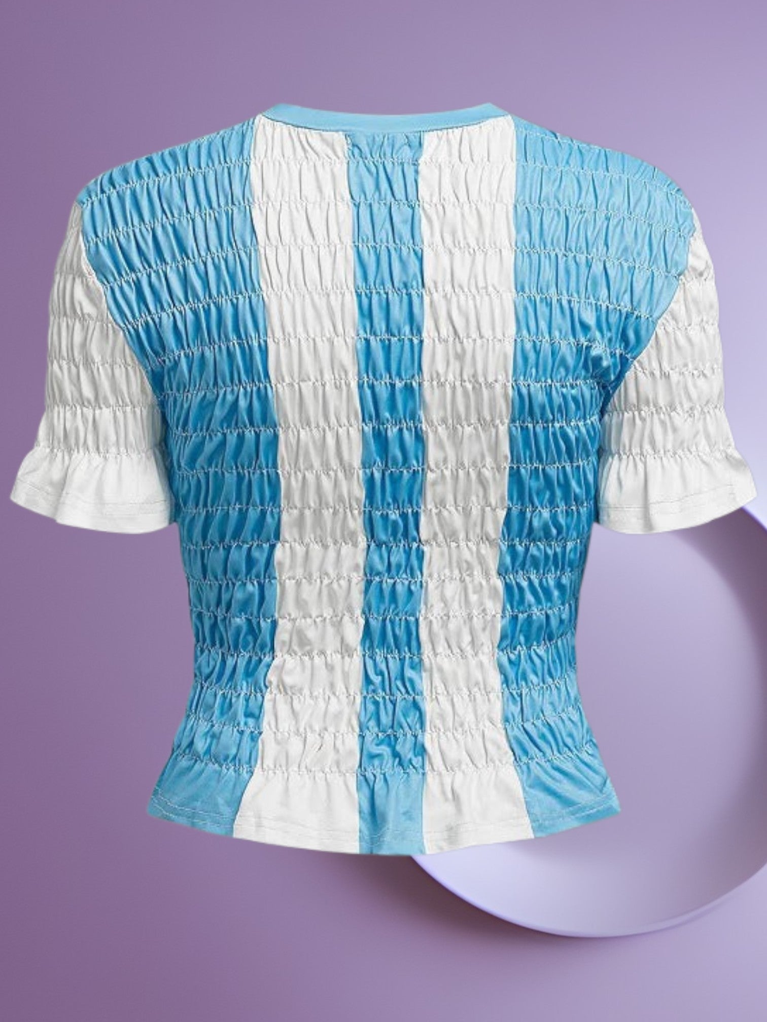 Sofia | Stylish Women's T-Shirt with Breathable Cotton Blend and Argentine-Inspired Print | Blue White 2