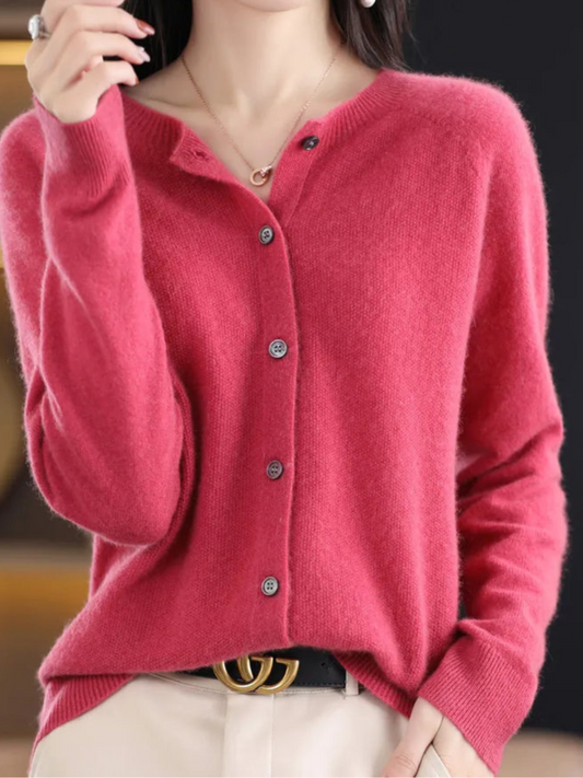 Soft Knit Cardigan for Women | Classic Round Neck 0