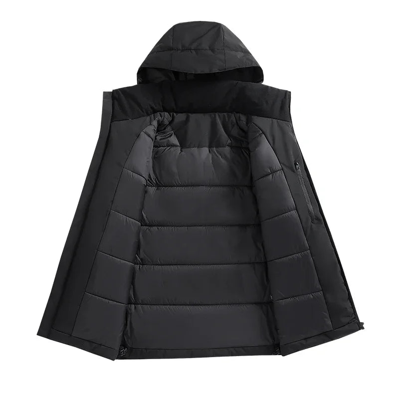 Softshell Lightweight Jacket for Men | Hooded | Black1