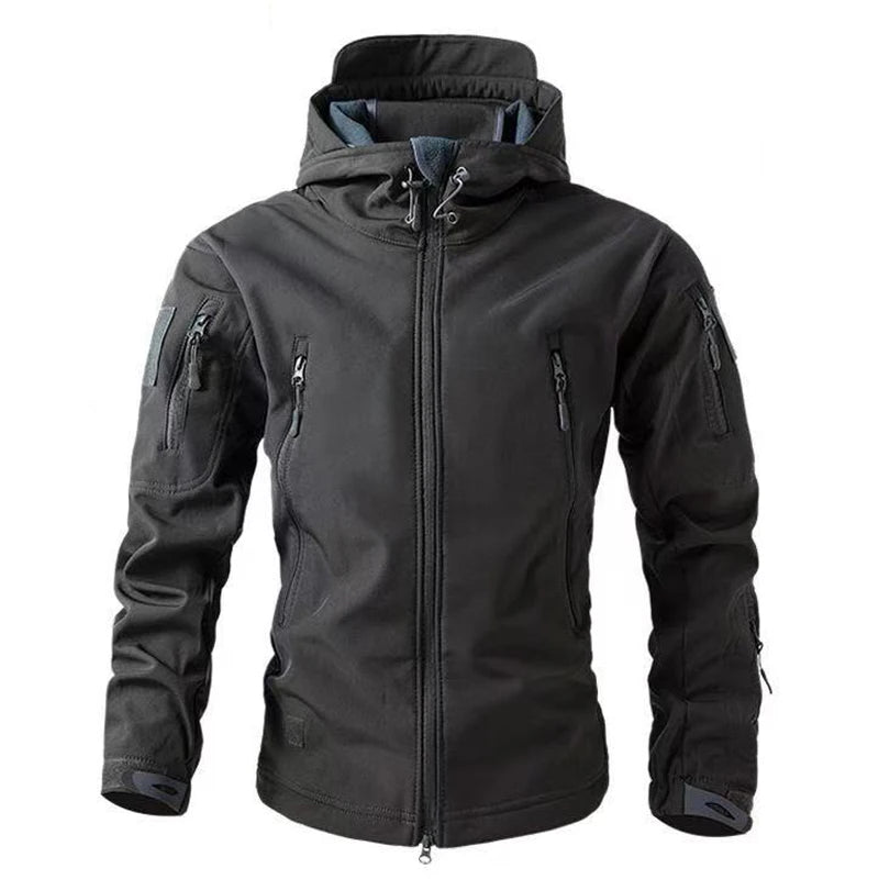 Softshell lightweight jacket for Men | Hooded, Wind-Repellent | Gray