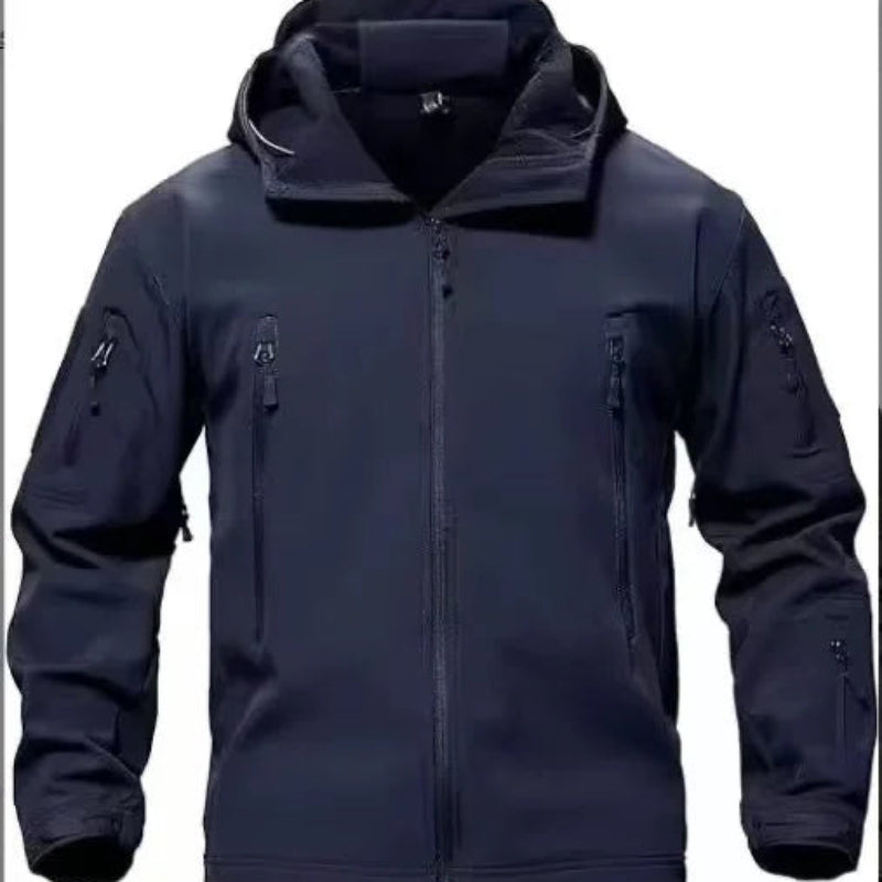Softshell lightweight jacket for Men | Hooded, Wind-Repellent | Navy blue