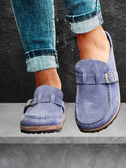 Sophia | Stylish Women's Moccasins with Orthopedic Insole and Decorative Buckle | Purple
