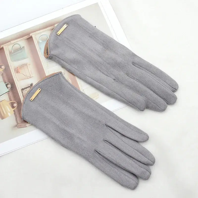 Suede Gloves for Men & Women | Touchscreen Compatible | Gray
