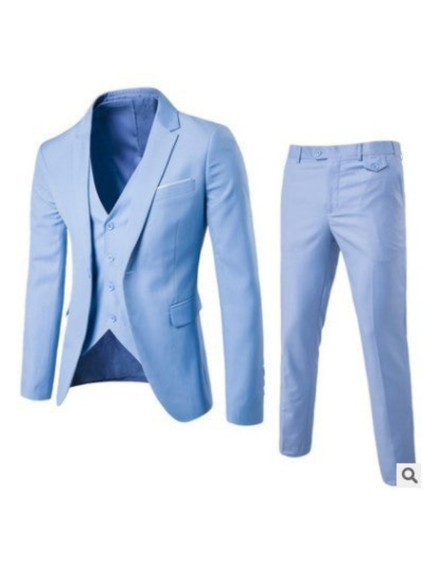 Suit Set for Men, Tailored Fit, 3-Piece | Formal | Light Blue